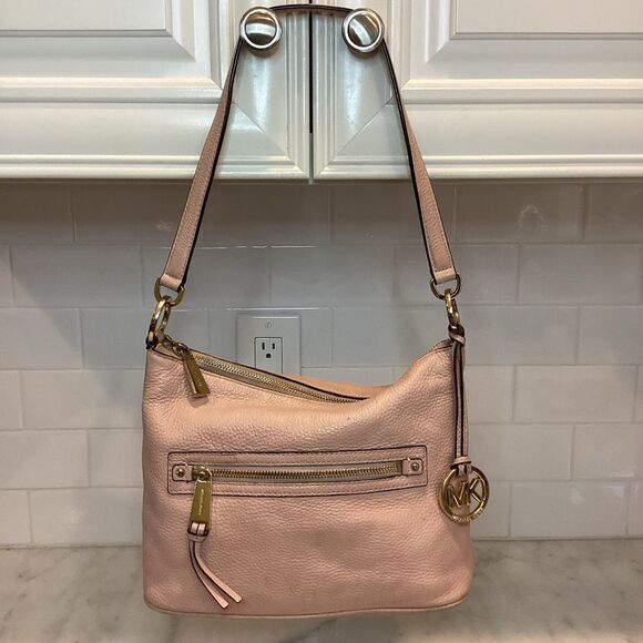 Michael Kors Rhea Medium Pebbled Leather Convertible Shoulder Bag - Picture 2 of 15